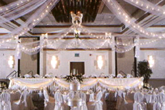 wedding ceiling drape.