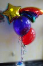 wedding hall decorations with balloons.