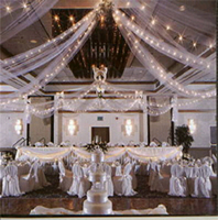 wedding ceiling drape.
