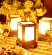 wedding reception table decoration.